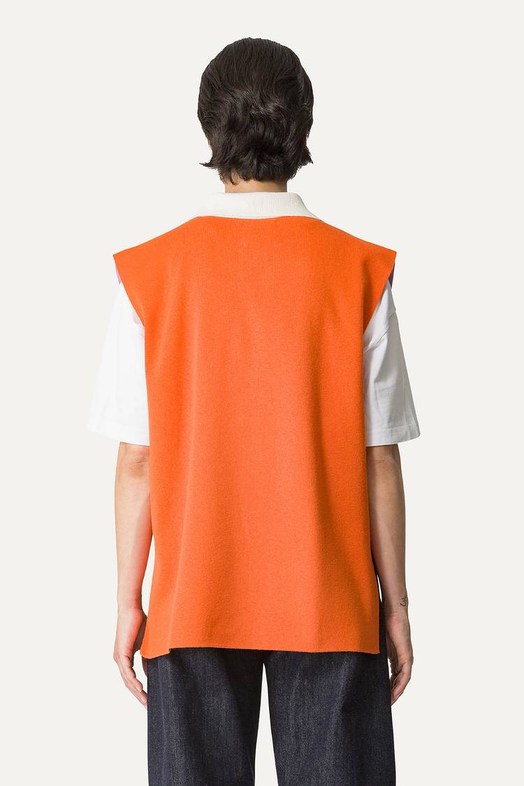 Oof Wear GILET COLORATO IN COTONE 4057 - LILLA/ARANCIO Outlet