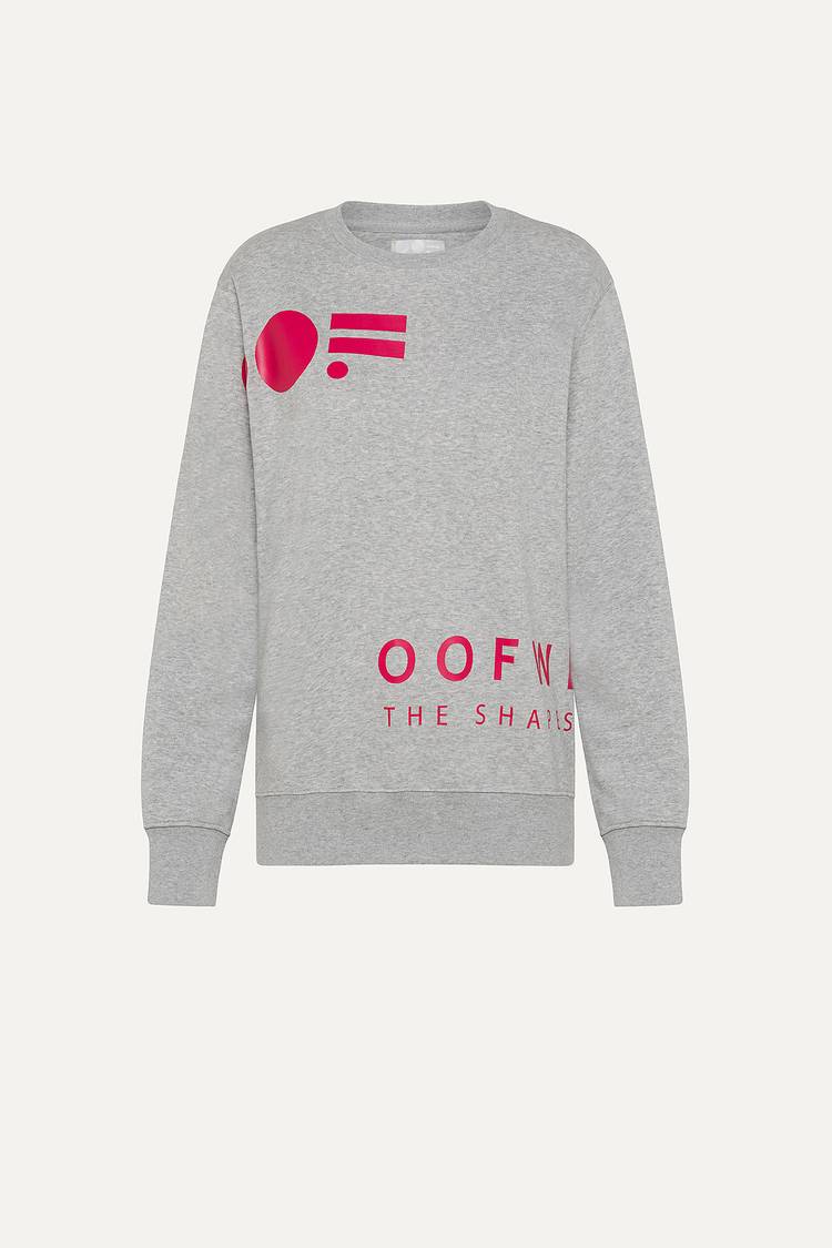 Oof Wear FELPA IN COTONE CON LOGO 4065 - GRIGIO MELANGE Offerte