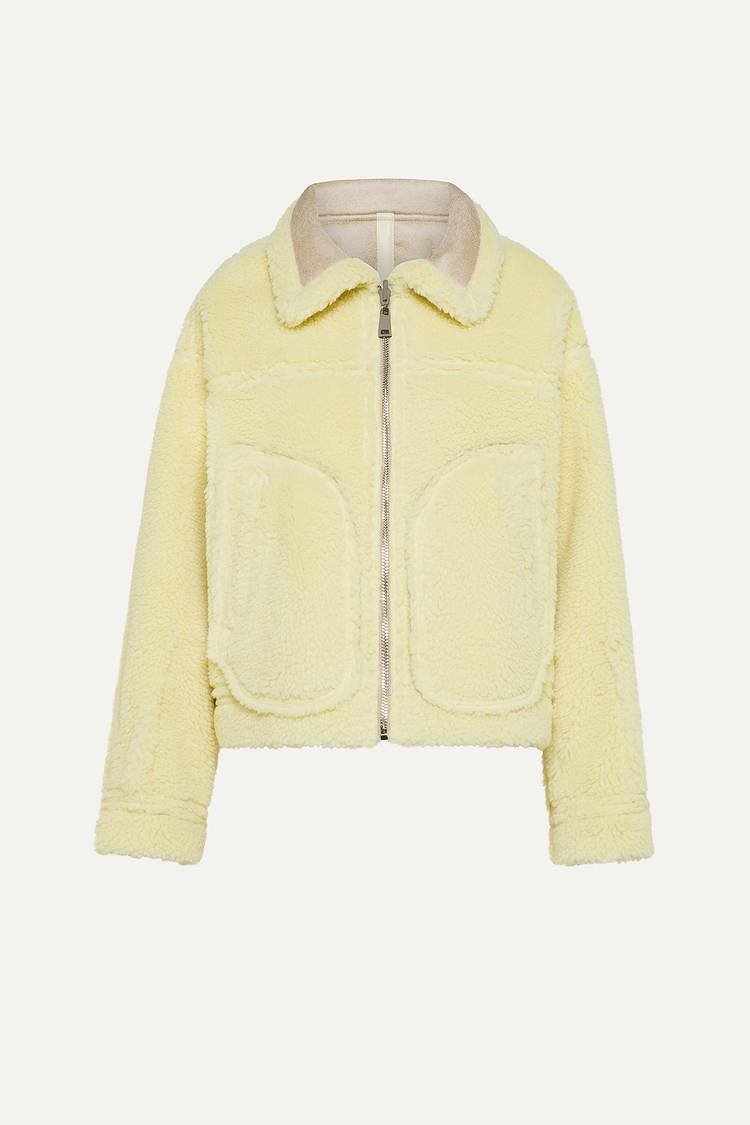 Oof Wear GIACCA CORTA REVERSIBILE 9262 IN ECO-MONTONE - GREGGIO/BANANA Moda