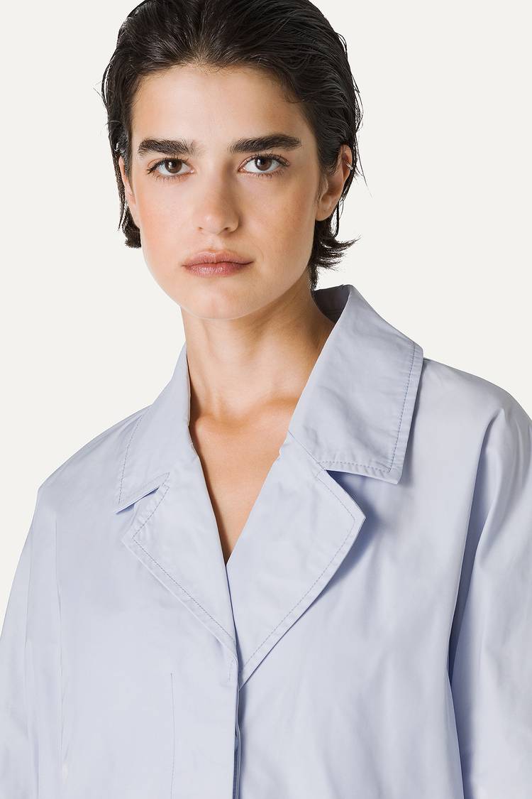 Oof Wear TRENCH IN NYLON MEMORY 9138 - GHIACCIO Soddisfazione Garantita