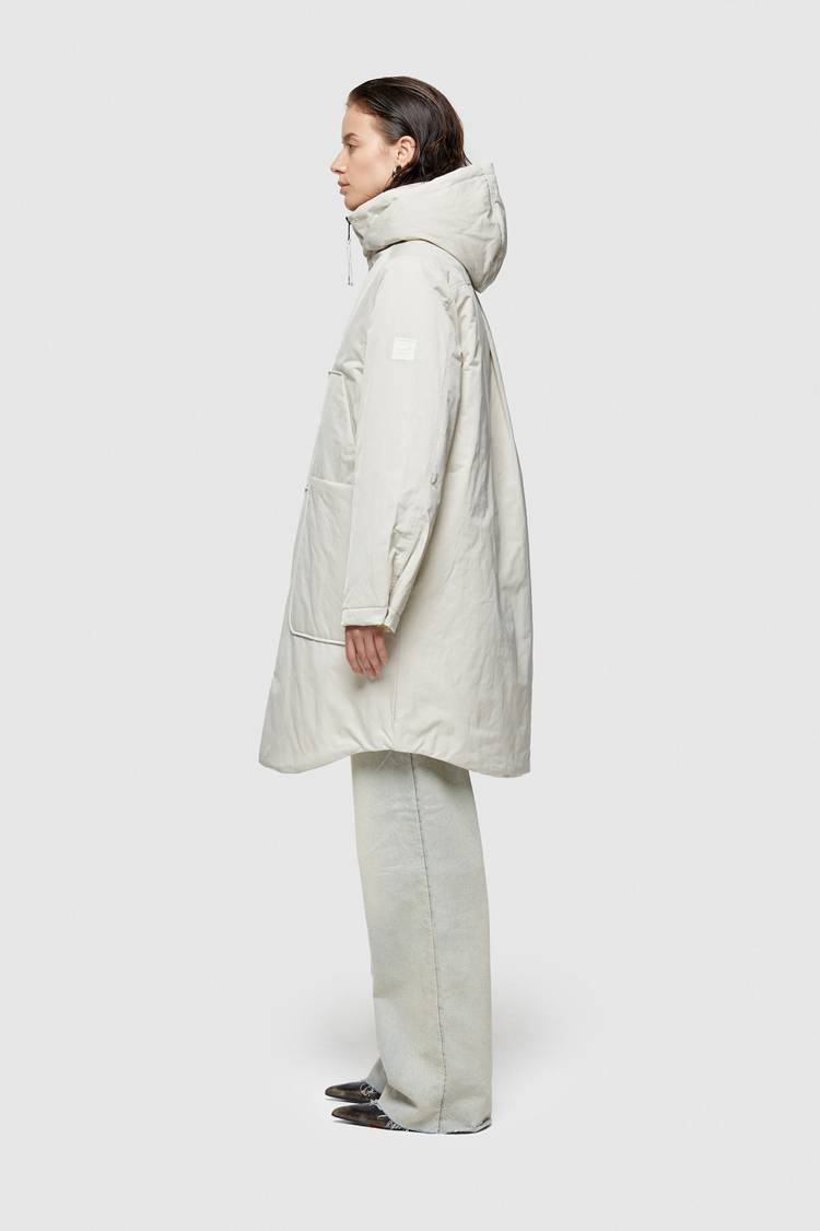 Oof Wear PARKA LUNGO 9094 IN NYLON MEMORY - PANNA Novità