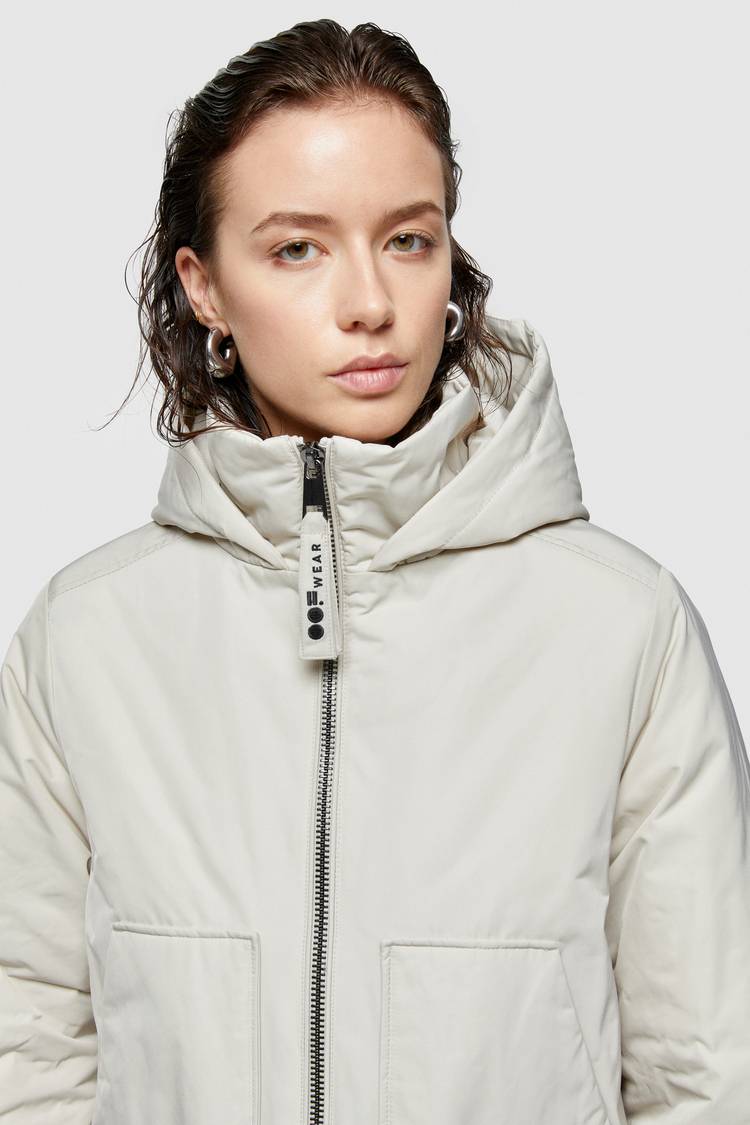 Oof Wear PARKA LUNGO 9094 IN NYLON MEMORY - PANNA Novità