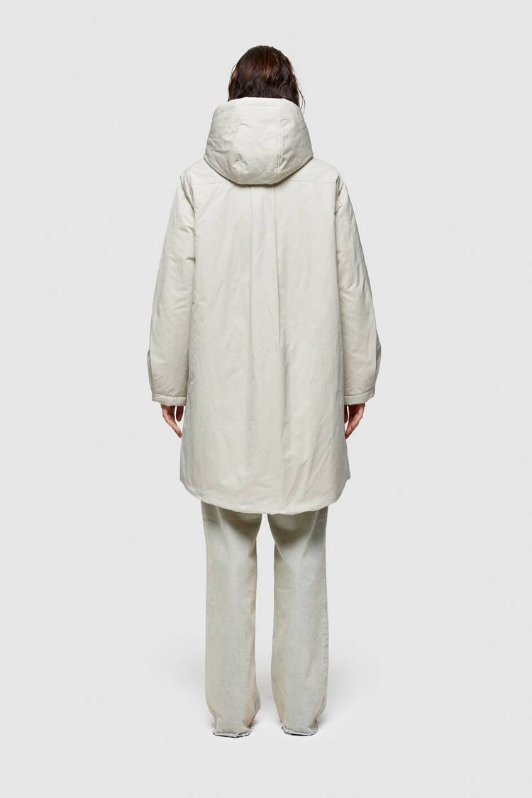 Oof Wear PARKA LUNGO 9094 IN NYLON MEMORY - PANNA Novità