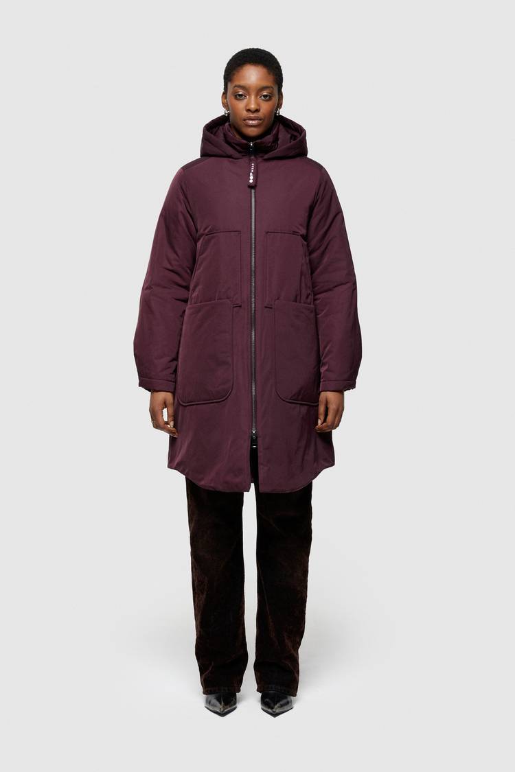 Oof Wear PARKA LUNGO 9094 IN NYLON MEMORY - PRUGNA Presa