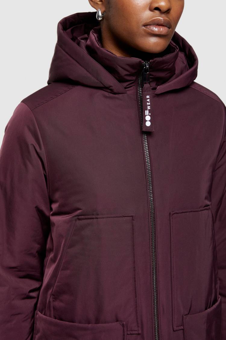 Oof Wear PARKA LUNGO 9094 IN NYLON MEMORY - PRUGNA Presa