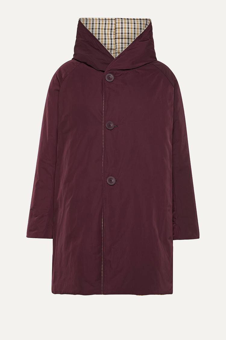 Oof Wear IMPERMEABILE REVERSIBILE 9410 IN NYLON MEMORY CON CAPPUCCIO - MARRONE/PRUGNA Online Outlet
