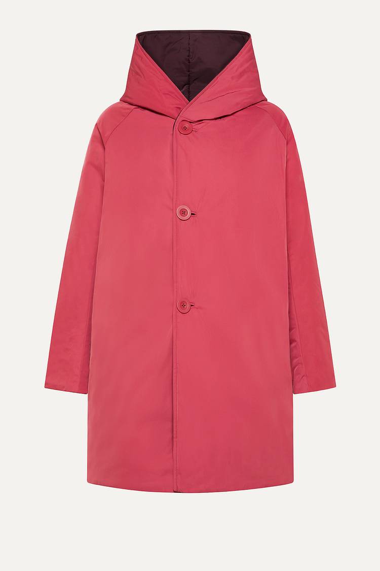 Oof Wear IMPERMEABILE REVERSIBILE 9410 IN NYLON MEMORY CON CAPPUCCIO - PRUGNA/DUST ROSE Outlet
