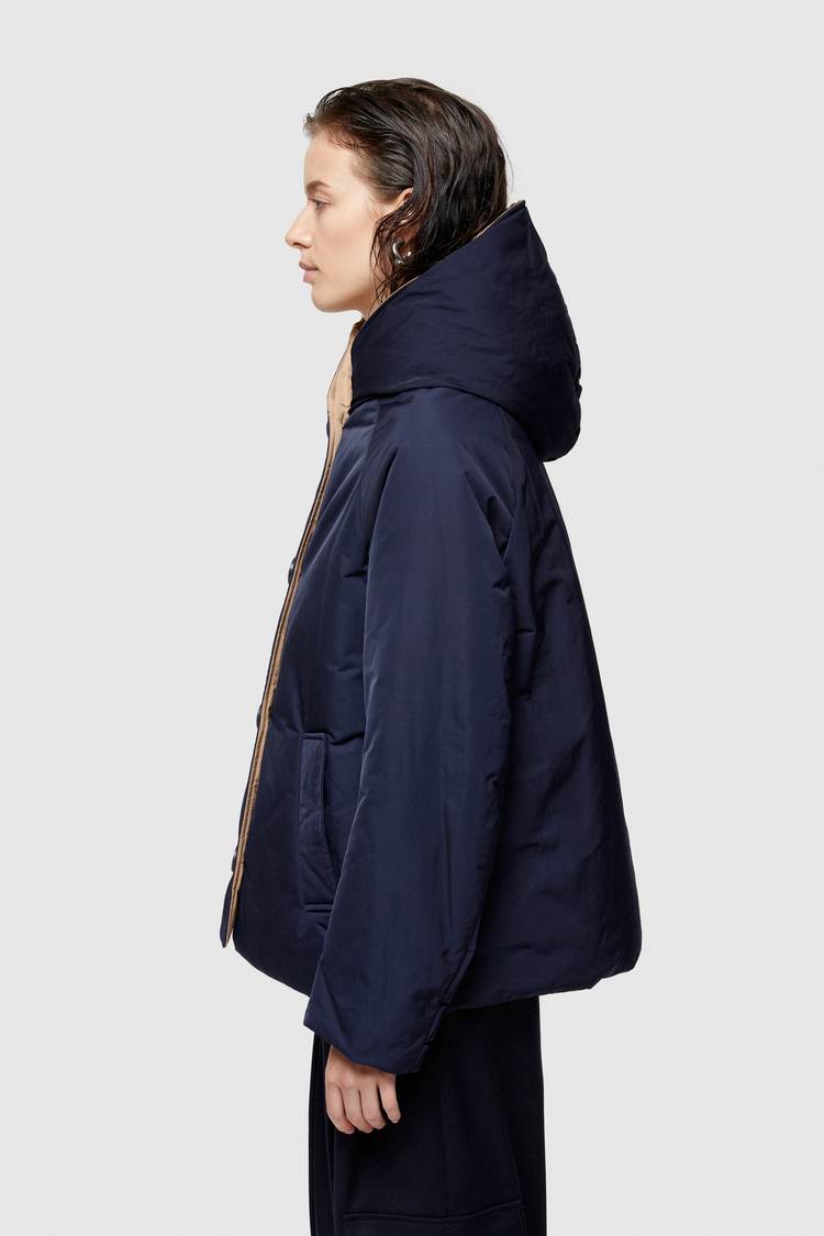 Oof Wear GIACCA REVERSIBILE 9006 IN NYLON MEMORY - BLU NOTTE/CAMMELLO Saldi