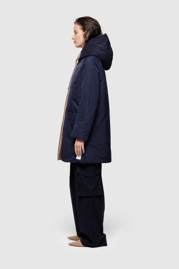Oof Wear IMPERMEABILE REVERSIBILE 9410 IN NYLON MEMORY CON CAPPUCCIO - BLU NOTTE/CAMMELLO Hotsell