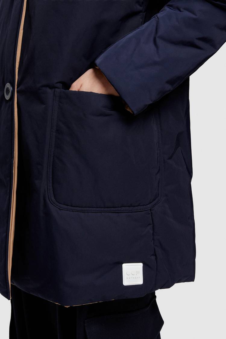 Oof Wear IMPERMEABILE REVERSIBILE 9410 IN NYLON MEMORY CON CAPPUCCIO - BLU NOTTE/CAMMELLO Hotsell
