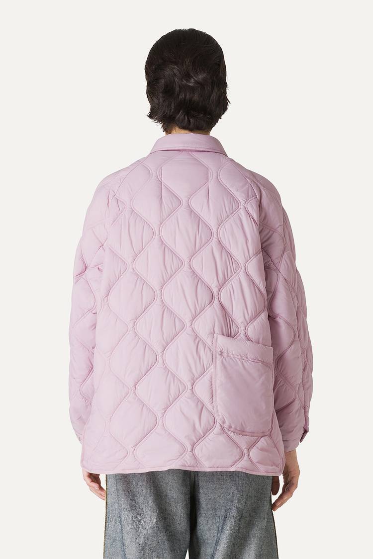 Oof Wear GIACCA A CAMICIA OVER IN NYLON LEGGERO TRAPUNTATO 9222 - ROSA Saldi Di Fabbrica