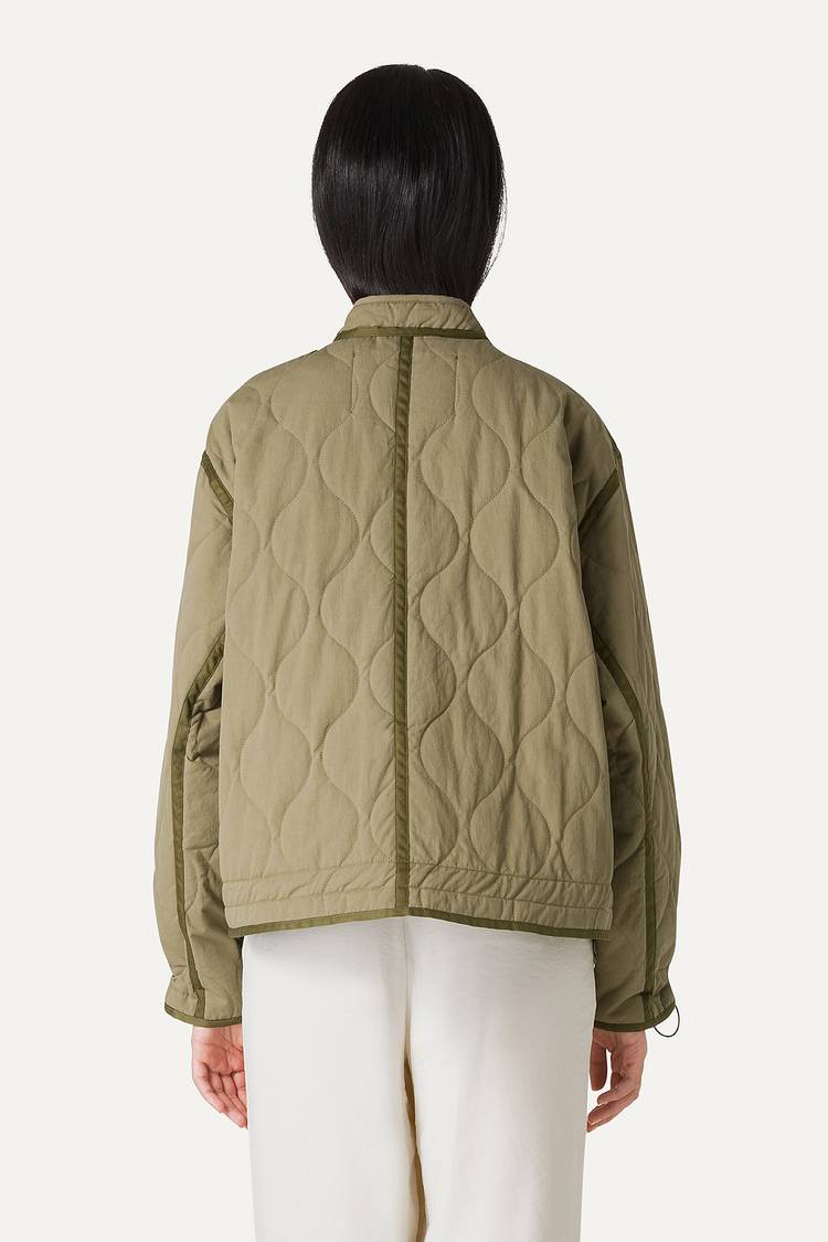 Oof Wear GIACCA CORTA SVASATA IN COTONE TRAPUNTATO 9224 - VERDE MUSCHIO I Più Venduti