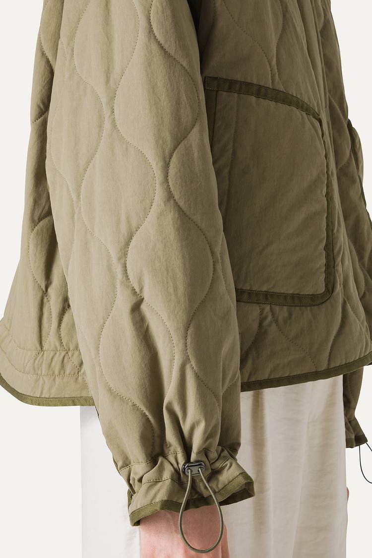 Oof Wear GIACCA CORTA SVASATA IN COTONE TRAPUNTATO 9224 - VERDE MUSCHIO I Più Venduti