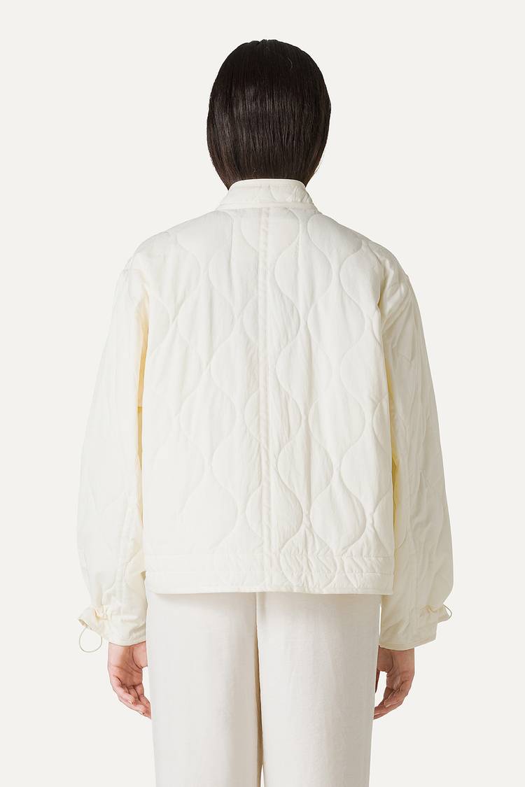 Oof Wear GIACCA CORTA SVASATA IN COTONE TRAPUNTATO 9224 - VANIGLIA Vendite Flash