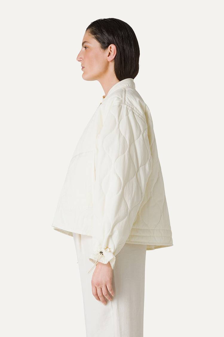 Oof Wear GIACCA CORTA SVASATA IN COTONE TRAPUNTATO 9224 - VANIGLIA Vendite Flash