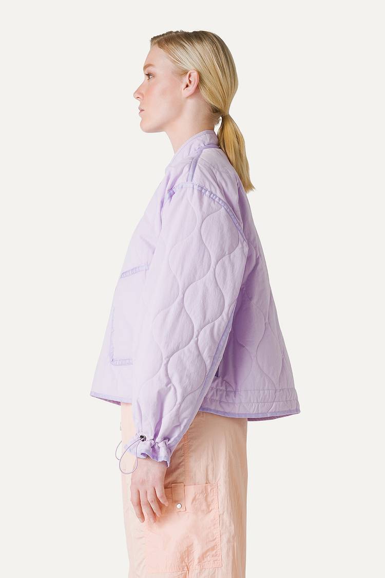 Oof Wear GIACCA CORTA SVASATA IN COTONE TRAPUNTATO 9224 - LILLA Negozio