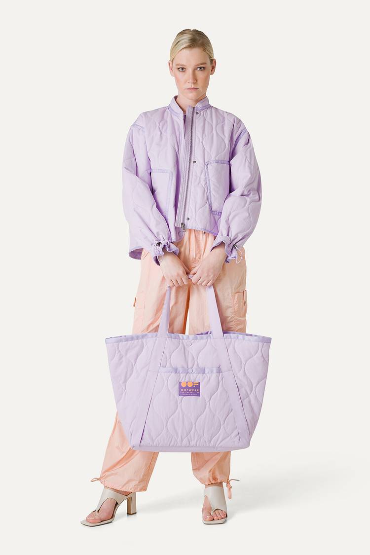 Oof Wear GIACCA CORTA SVASATA IN COTONE TRAPUNTATO 9224 - LILLA Negozio
