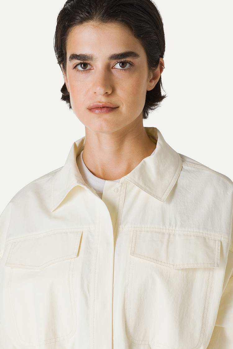 Oof Wear SAHARIANA OVER IN COTONE LEGGERO 9228 - VANIGLIA In Saldo