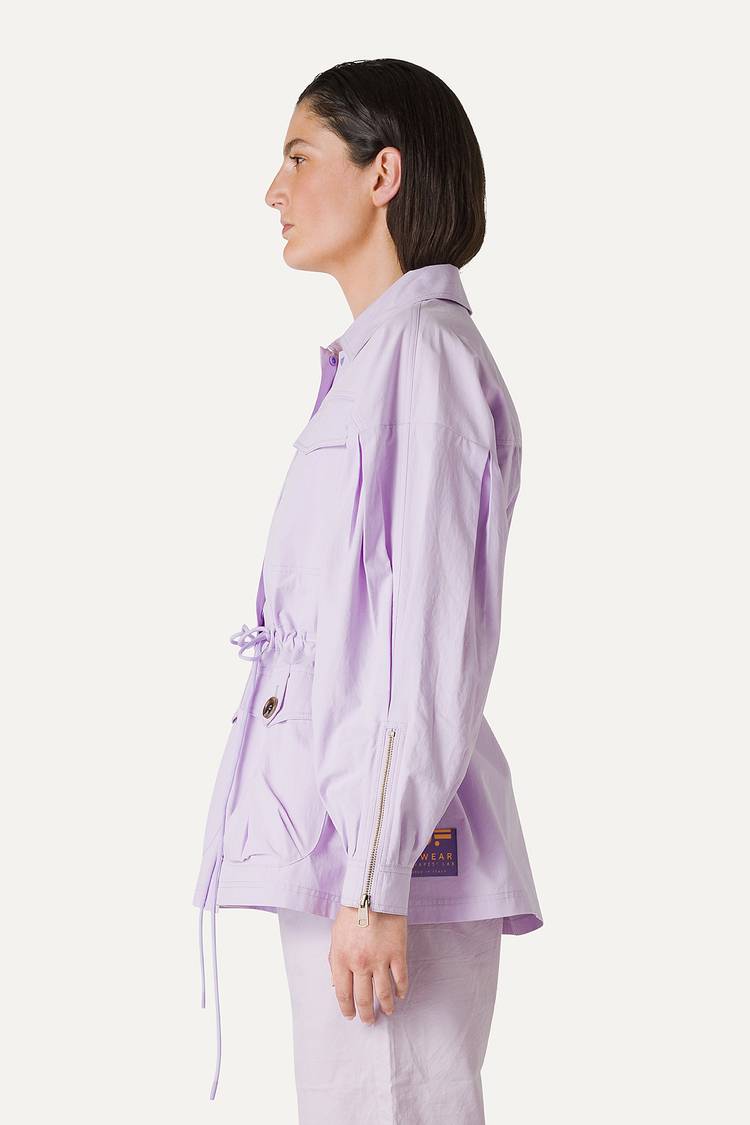 Oof Wear SAHARIANA OVER IN COTONE LEGGERO 9228 - LILLA Nuova