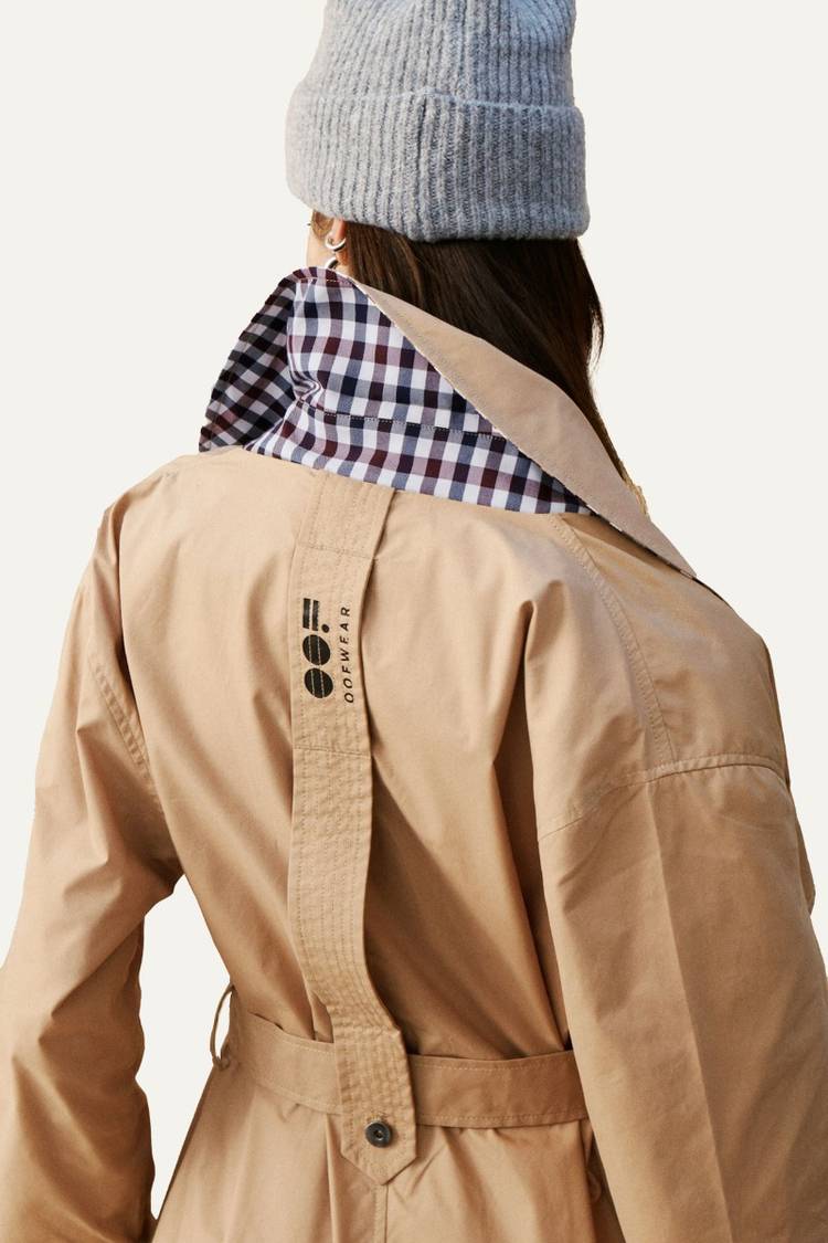 Oof Wear TRENCH LUNGO IN GABARDINA DI COTONE LEGGERO 9203 - NATURALE Italy