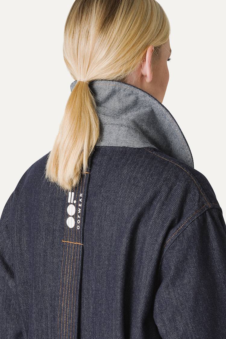 Oof Wear TRENCH LUNGO IN DENIM LAVATO 9203 - BLU SCURO Italia