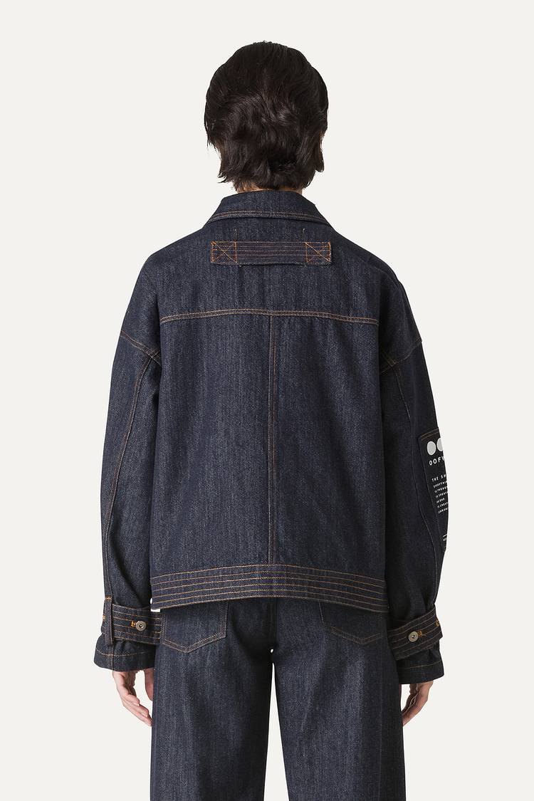 Oof Wear GIACCA CORTA IN DENIM LAVATO 9205 - BLU SCURO Ultimi tre giorni