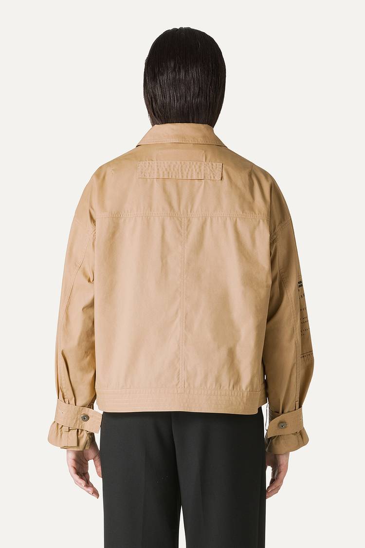 Oof Wear GIACCA CORTA IN GABARDINA DI COTONE LEGGERO 9205 - NATURALE Nuovo