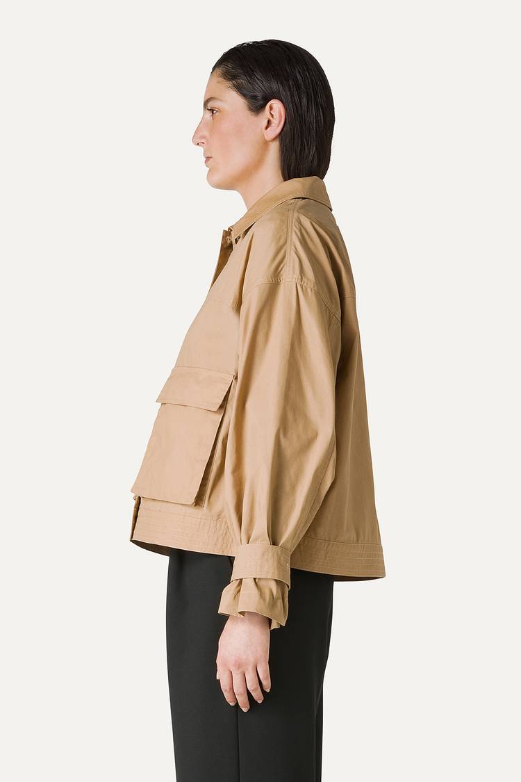 Oof Wear GIACCA CORTA IN GABARDINA DI COTONE LEGGERO 9205 - NATURALE Nuovo