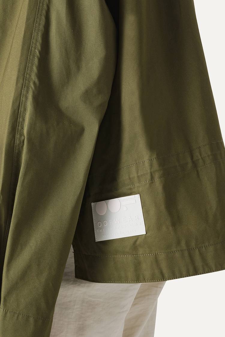 Oof Wear TRENCH CORTO IN GABARDINA DI COTONE LEGGERO 9202 - FORESTA Qualità