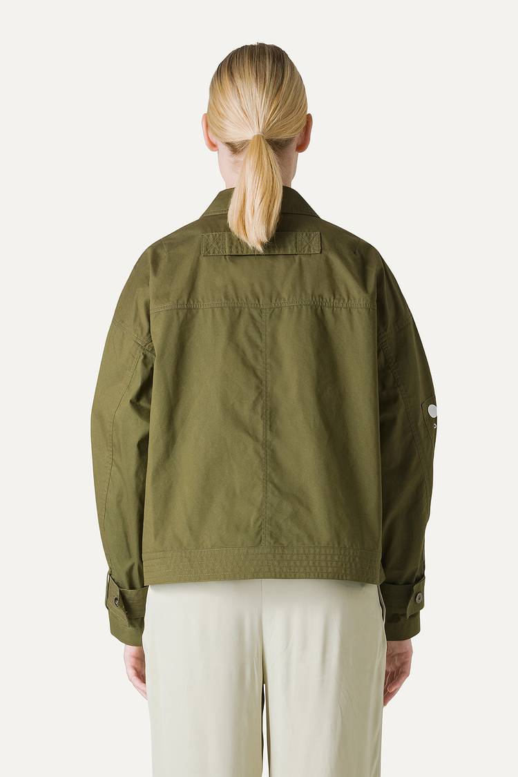 Oof Wear GIACCA CORTA IN GABARDINA DI COTONE LEGGERO 9205 - FORESTA Pezzi Unici