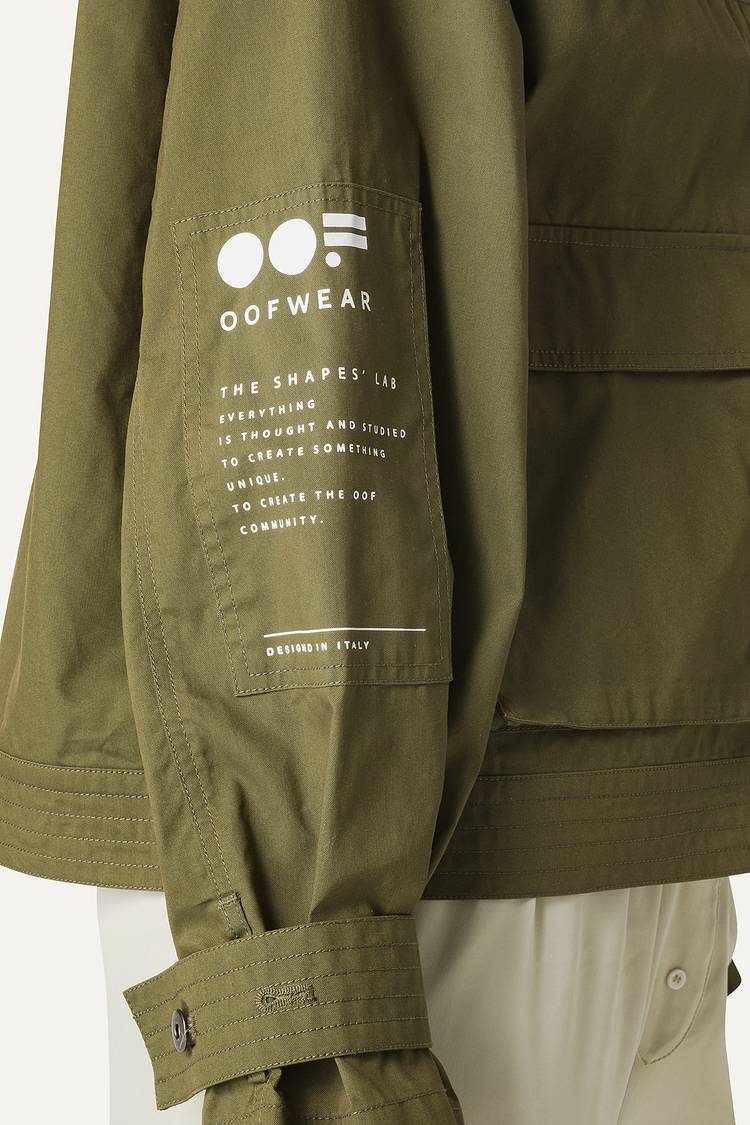 Oof Wear GIACCA CORTA IN GABARDINA DI COTONE LEGGERO 9205 - FORESTA Pezzi Unici