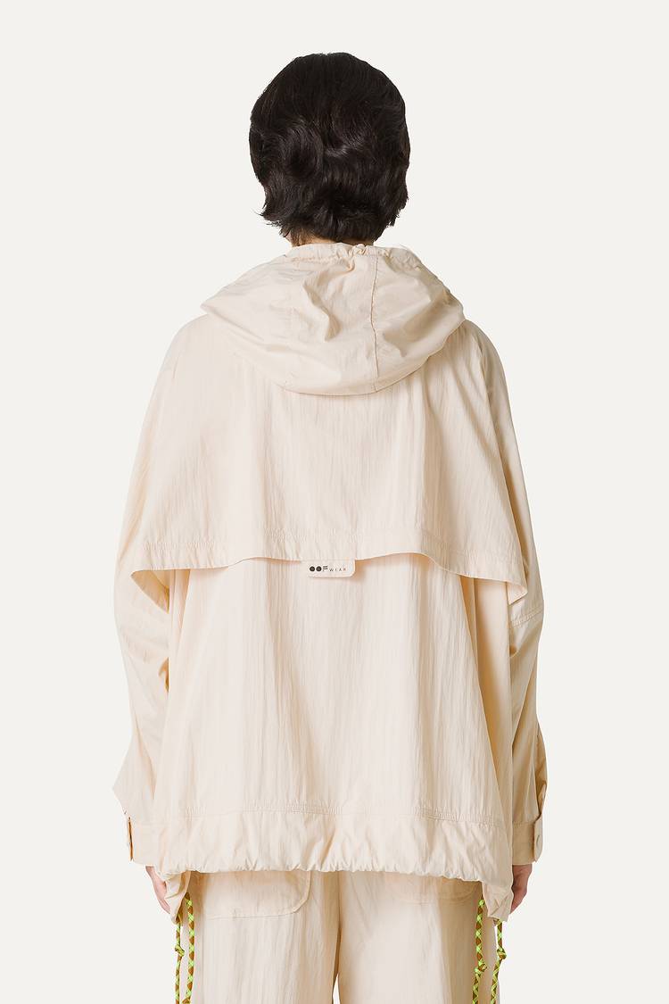 Oof Wear GIACCA CON CAPPUCCIO OVER IN NYLON 9206 - CREMA Sottocosto