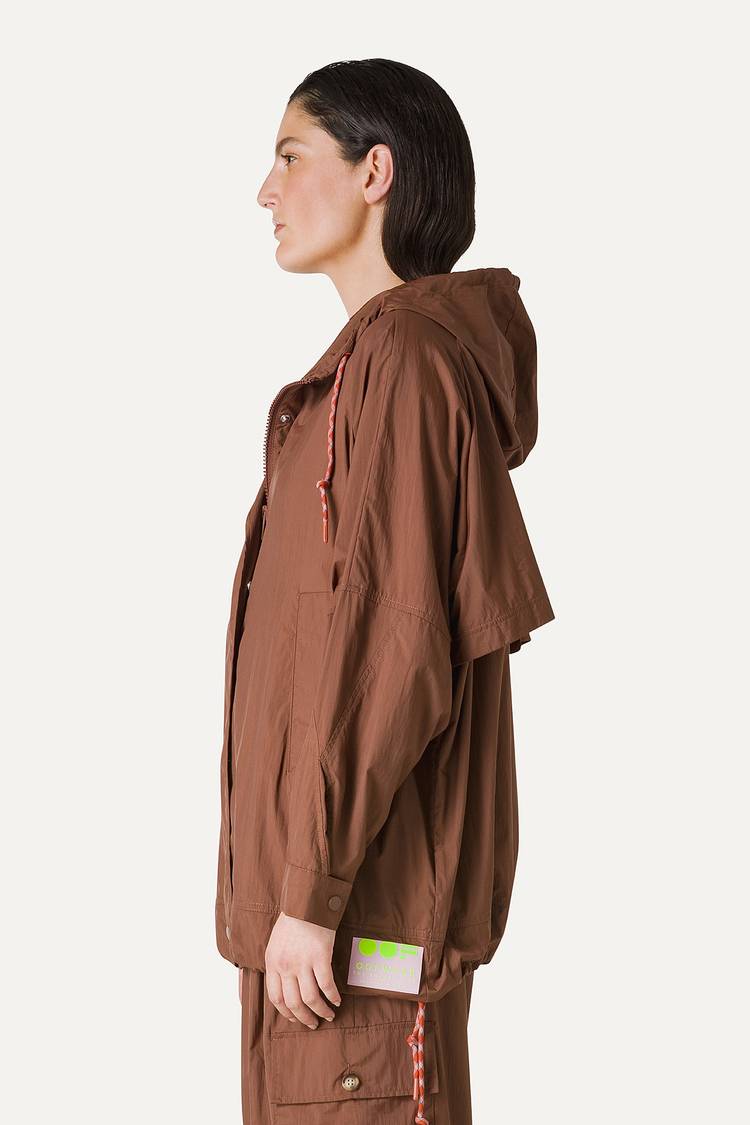 Oof Wear GIACCA CON CAPPUCCIO OVER IN NYLON 9206 - CIOCCOLATO Convenienza