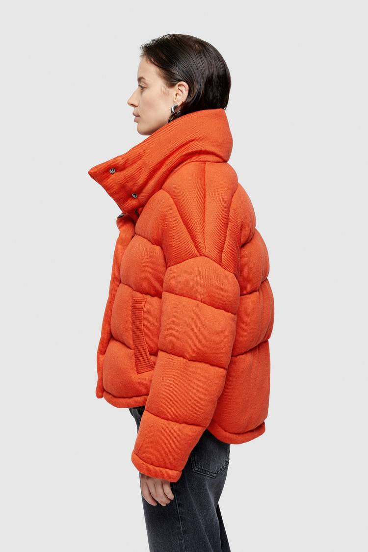Oof Wear GIACCA CORTA 9270 IN TESSUTO MAGLIA IMBOTTITO - ARANCIO Sconto