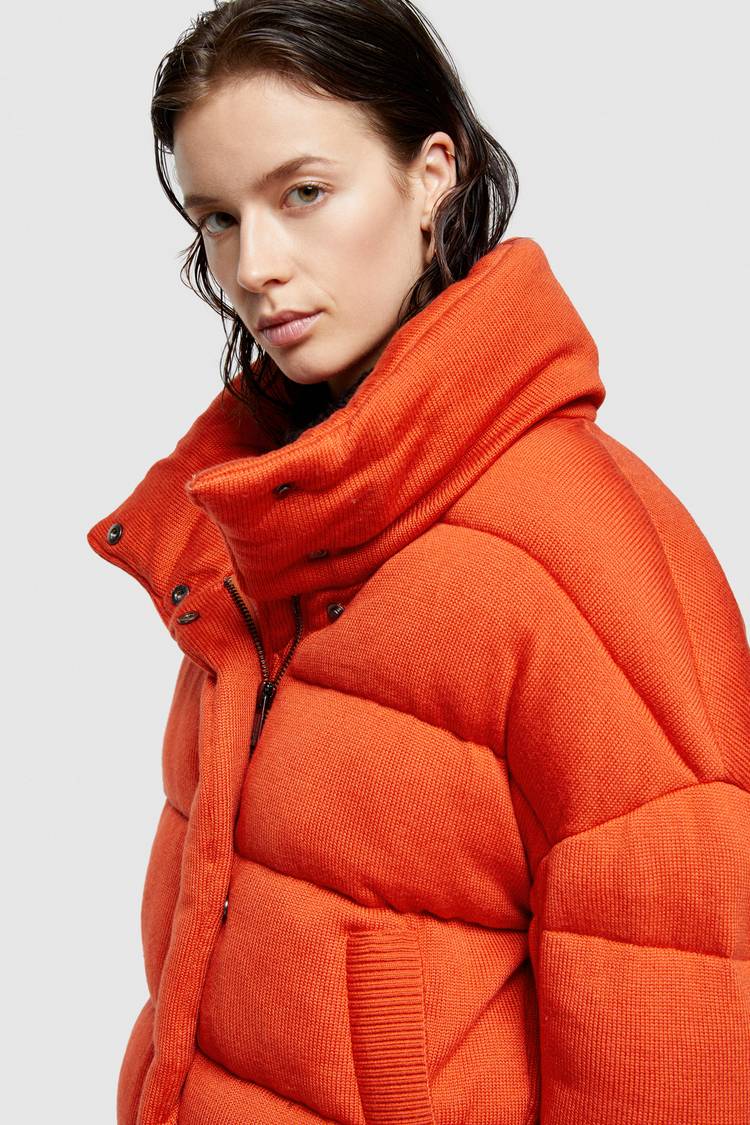 Oof Wear GIACCA CORTA 9270 IN TESSUTO MAGLIA IMBOTTITO - ARANCIO Sconto
