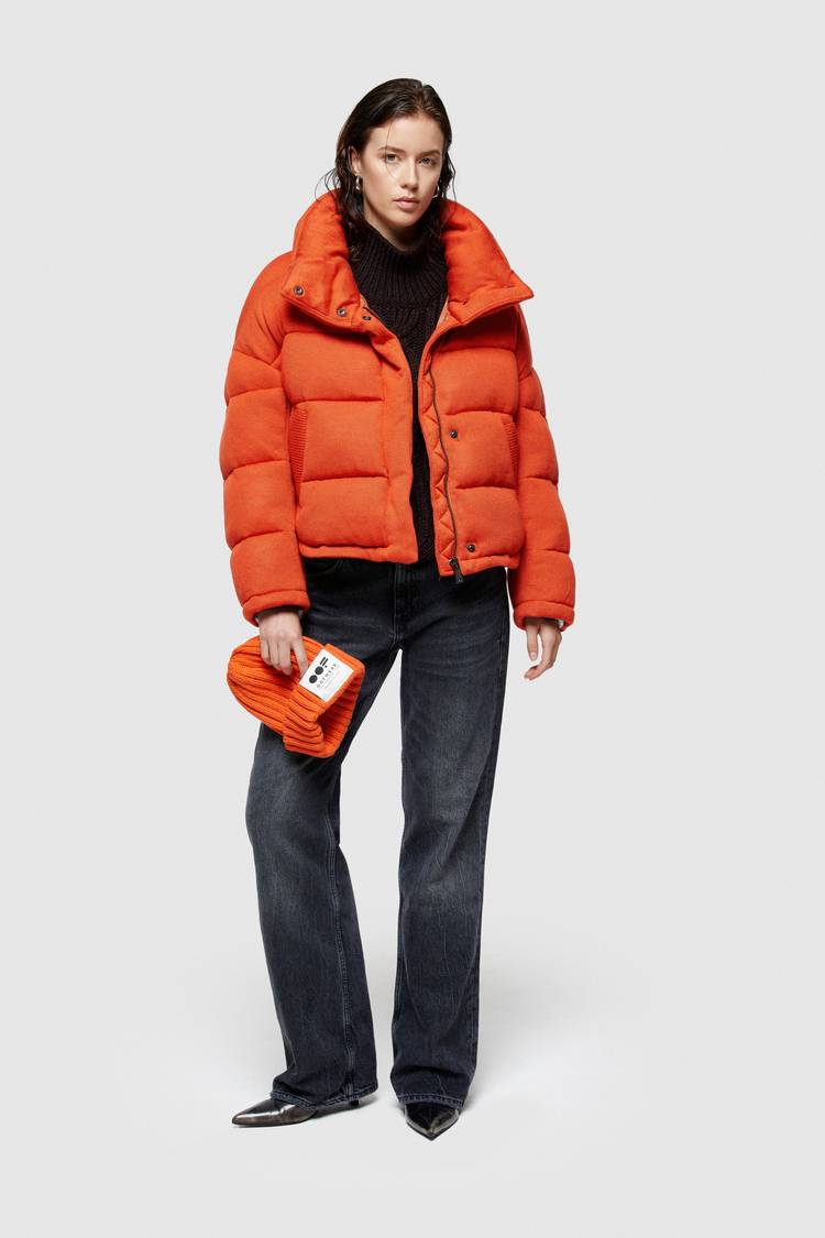 Oof Wear GIACCA CORTA 9270 IN TESSUTO MAGLIA IMBOTTITO - ARANCIO Sconto