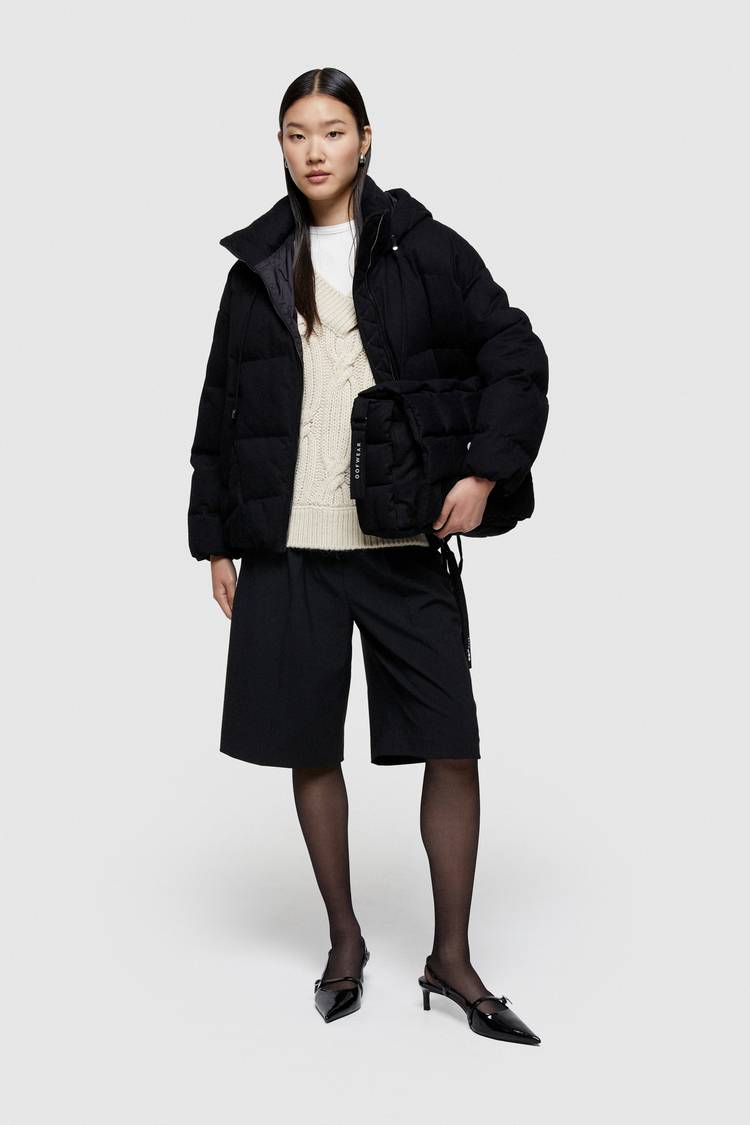 Oof Wear GIACCA CORTA 9242 IN GABARDINA DI COTONE - NERO Saldi