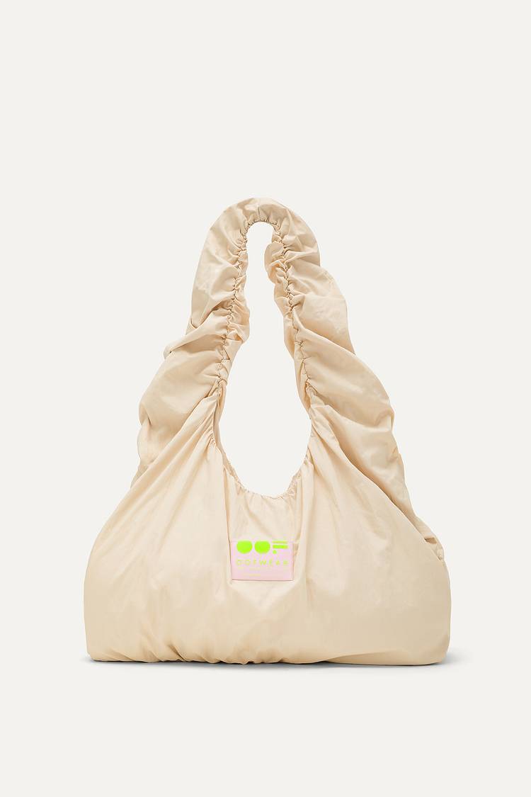 Oof Wear BORSA A SPALLA IN NYLON CRINCLE WATER REPELLENT 3079 - CREMA I Più Venduti