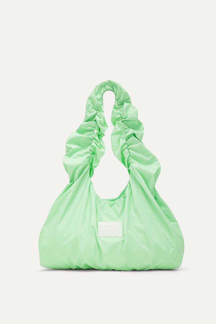 Oof Wear BORSA A SPALLA IN NYLON CRINCLE WATER REPELLENT 3079 - VERDE MENTA Negozio