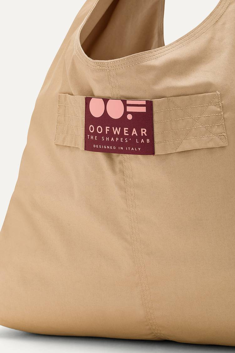 Oof Wear BORSA CON TASCHE IN GABARDINA DI COTONE 3085 - NATURALE Italia