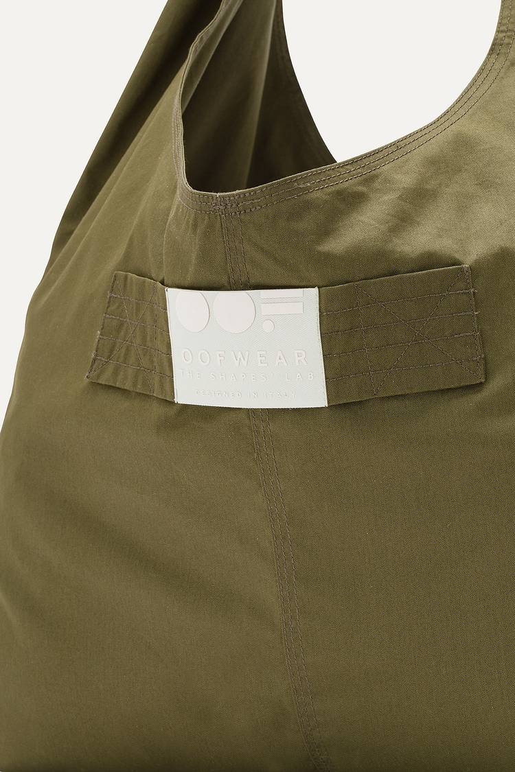 Oof Wear BORSA CON TASCHE IN GABARDINA DI COTONE 3085 - FORESTA In Linea