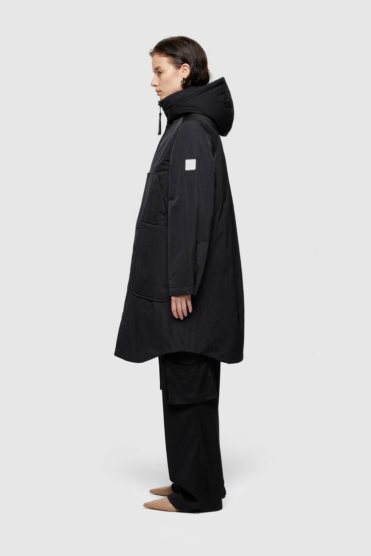 Oof Wear PARKA LUNGO 9094 IN NYLON MEMORY - NERO Qualità