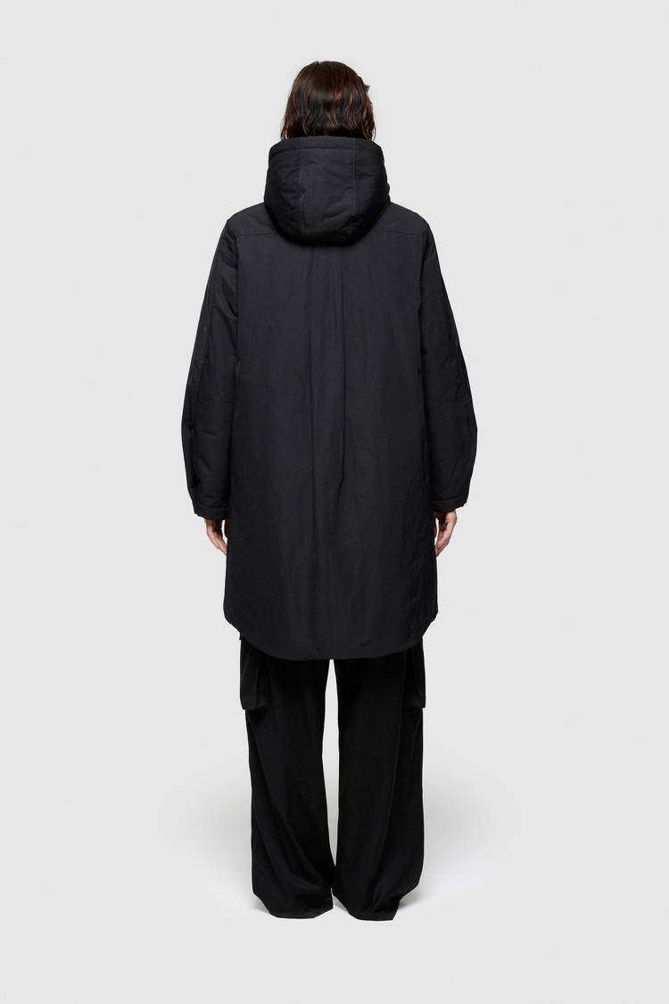 Oof Wear PARKA LUNGO 9094 IN NYLON MEMORY - NERO Qualità