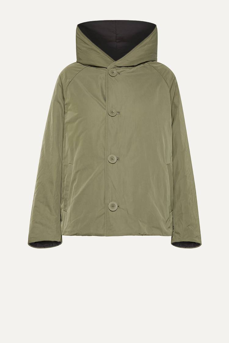 Oof Wear GIACCA REVERSIBILE 9006 IN NYLON MEMORY - NERO/VERDE MIMETICO Soddisfazione Garantita