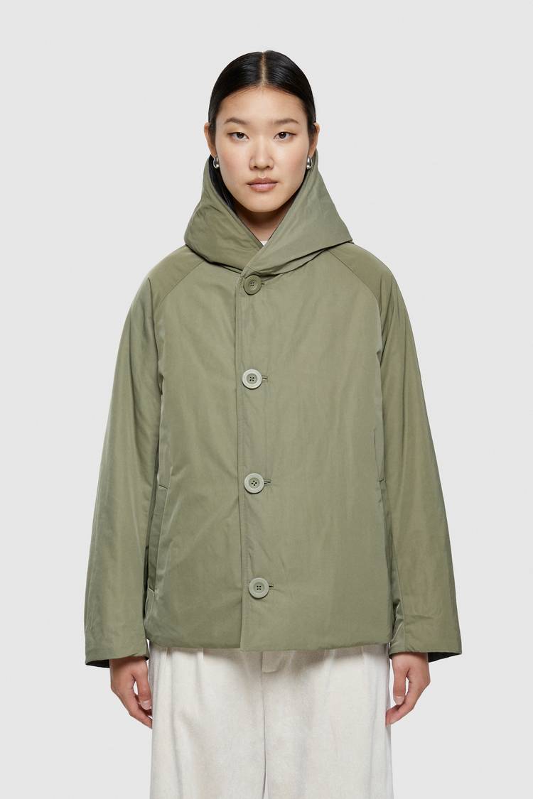 Oof Wear GIACCA REVERSIBILE 9006 IN NYLON MEMORY - NERO/VERDE MIMETICO Soddisfazione Garantita