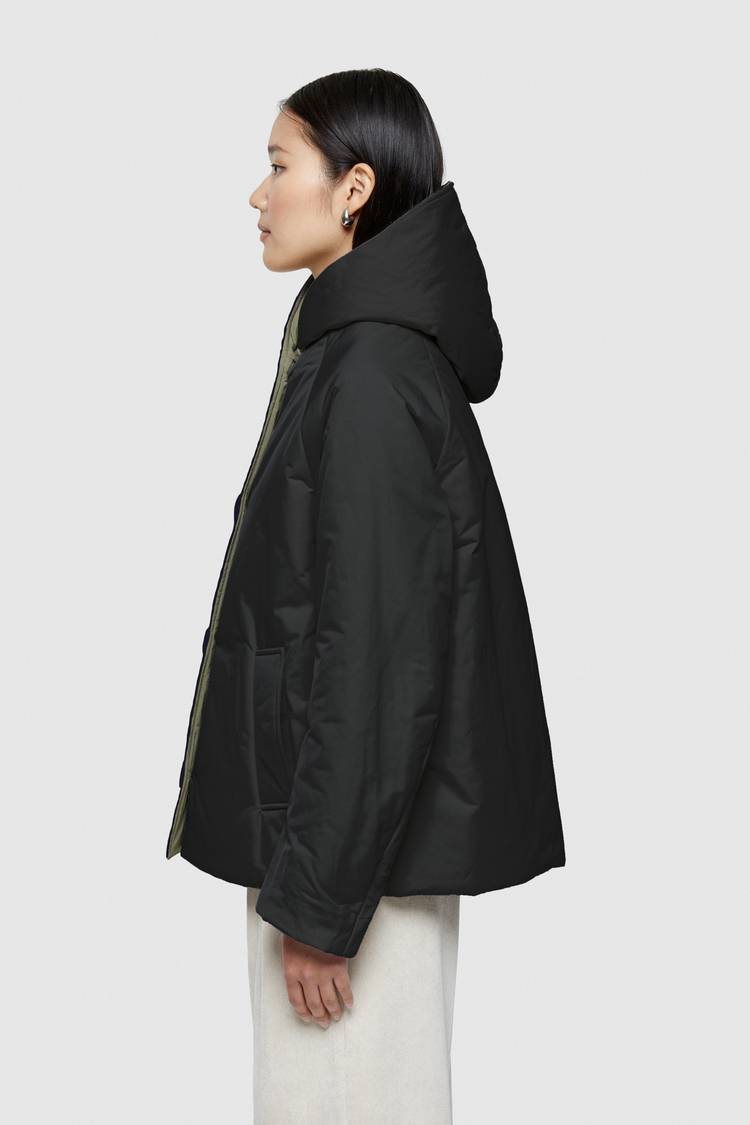 Oof Wear GIACCA REVERSIBILE 9006 IN NYLON MEMORY - NERO/VERDE MIMETICO Soddisfazione Garantita