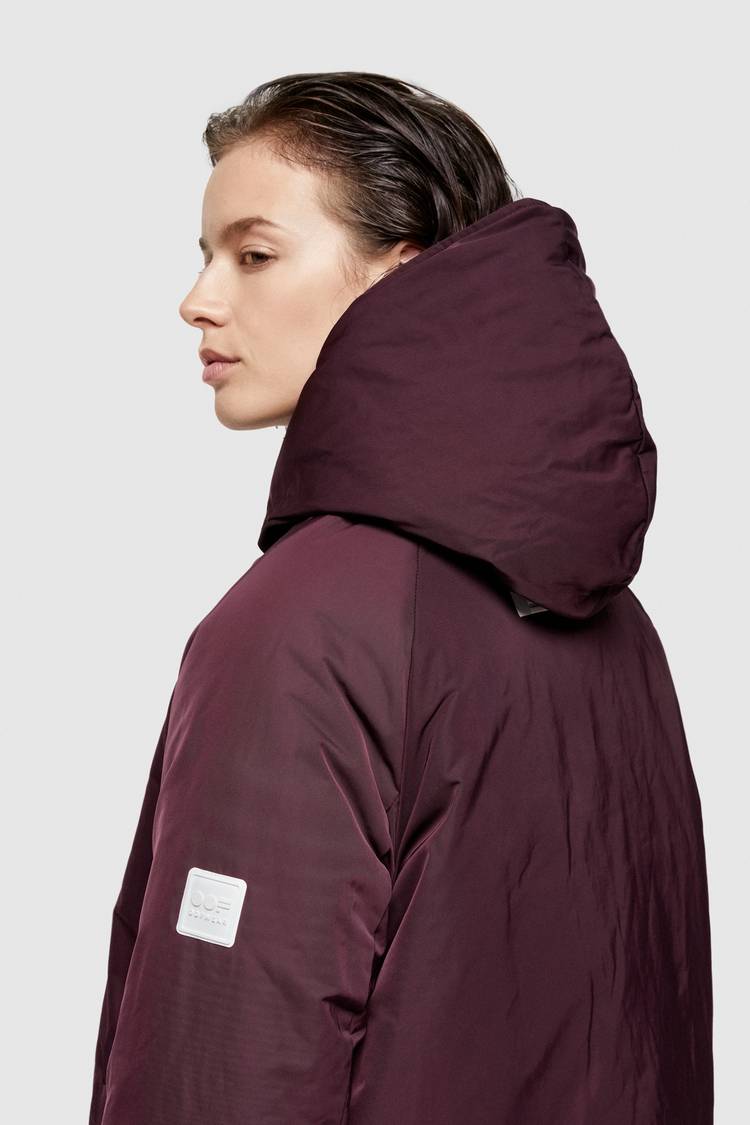 Oof Wear GIACCA REVERSIBILE 9006 IN NYLON MEMORY - MARRONE/PRUGNA Nuova