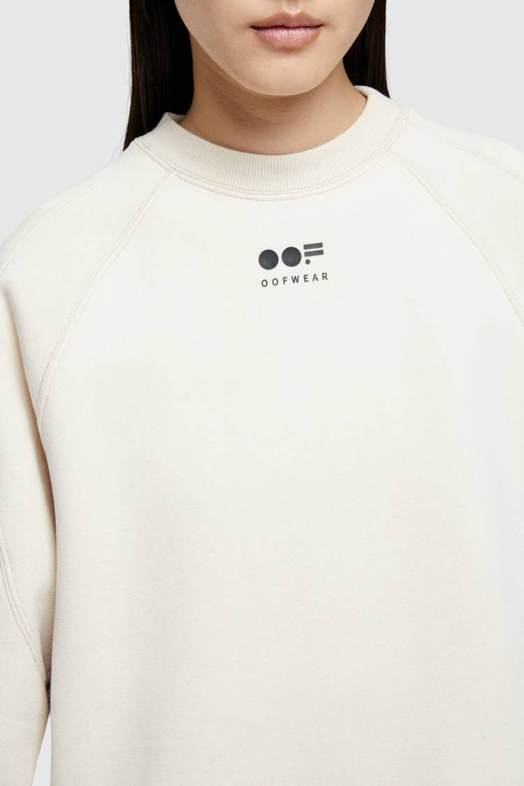 Oof Wear FELPA BICOLOR 4067 CON LOGO - PANNA/BEIGE Italia