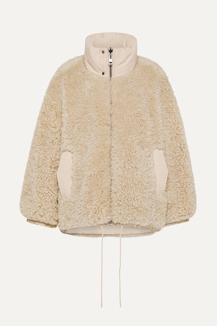 Oof Wear GIACCA REVERSIBILE 9256 IN PELLICCIA SINTETICA E COTONE - ECRU/NATURALE Nuovo