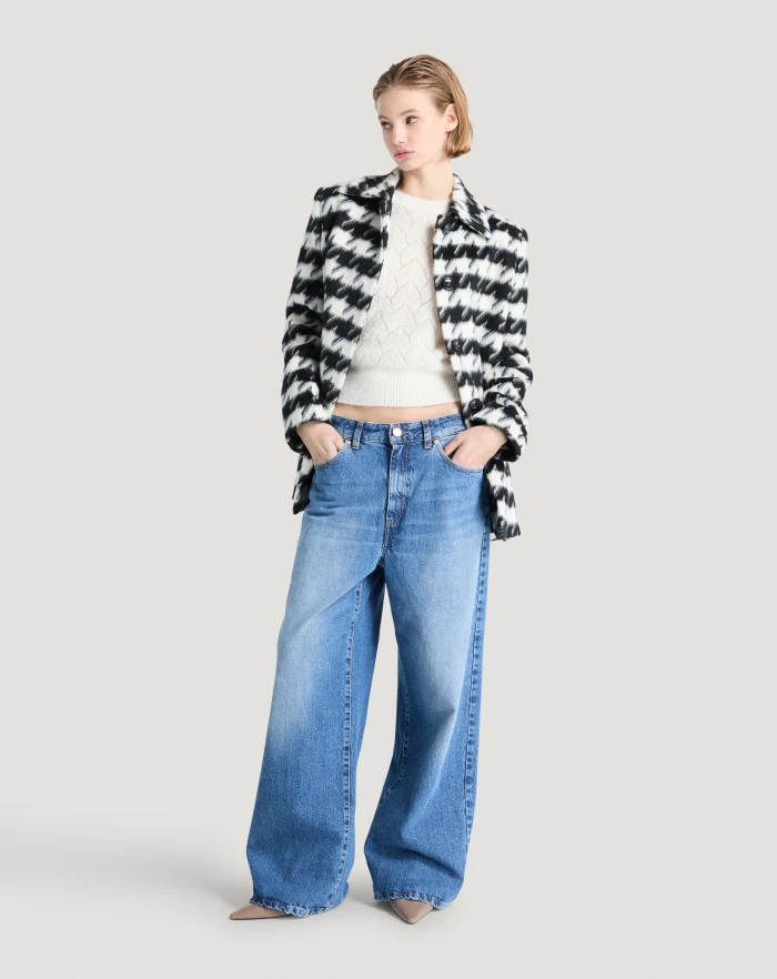 ﻿Pantaloni Torino Cappotto in velour pied-de-poule Qualità Garantita